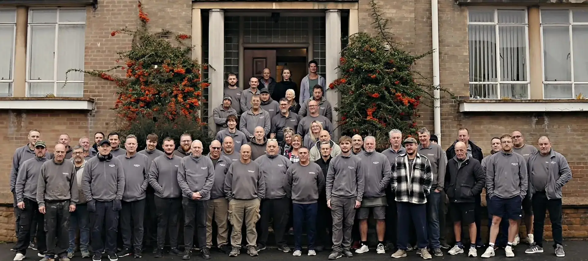 The Barton Bespoke team outside the Long Eaton workshop