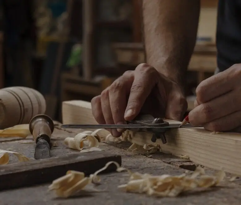 Craftsman marking timber