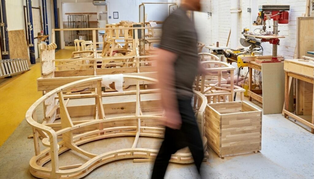 British-made bespoke contract furniture in production at Barton Bespoke